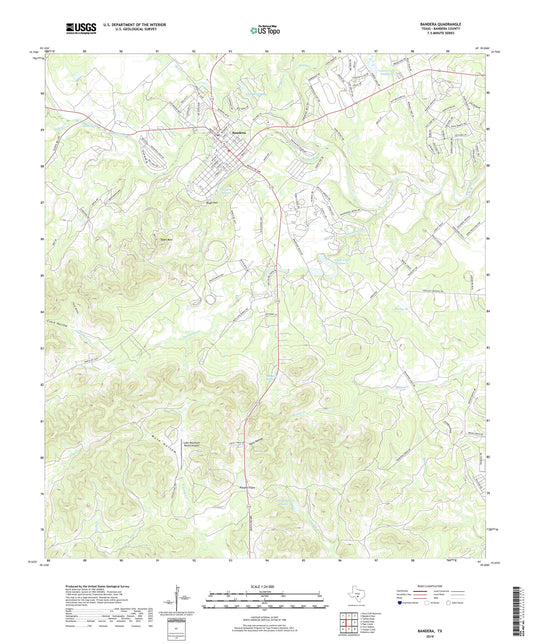 Bandera Texas US Topo Map Image