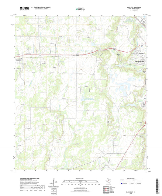 Bangs East Texas US Topo Map Image