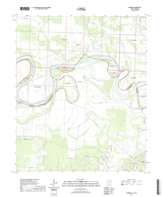 Barkman Texas US Topo Map Image