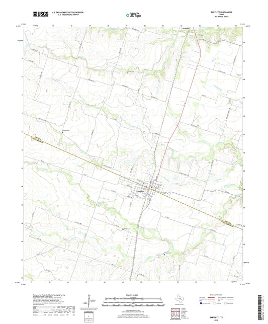Bartlett Texas US Topo Map Image