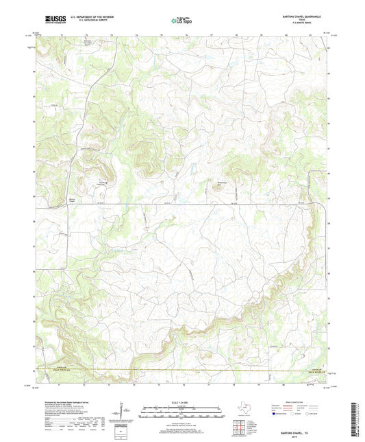 Bartons Chapel Texas US Topo Map Image