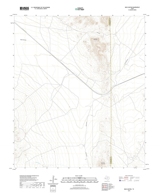 Bass Canyon Texas US Topo Map Image