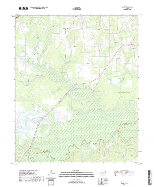 Bassett Texas US Topo Map Image