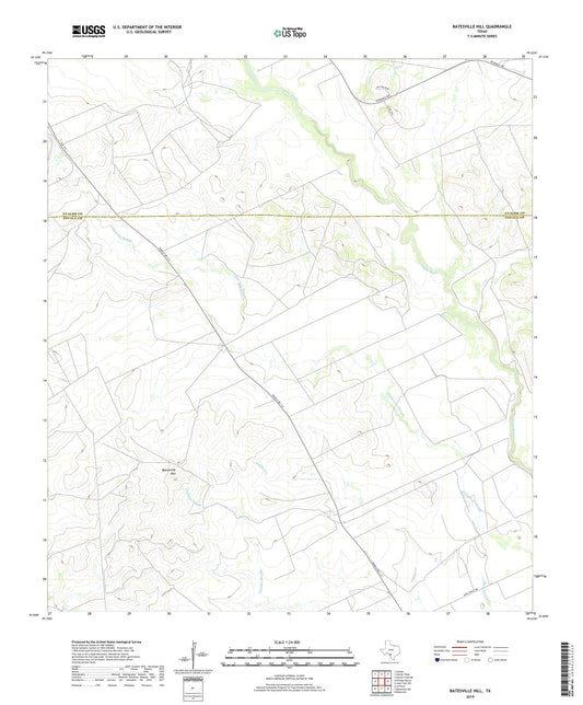 Batesville Hill Texas US Topo Map Image