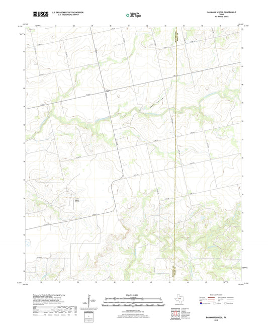 Baumann School Texas US Topo Map Image