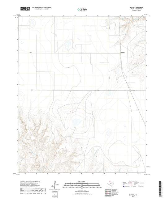 Bautista Texas US Topo Map Image