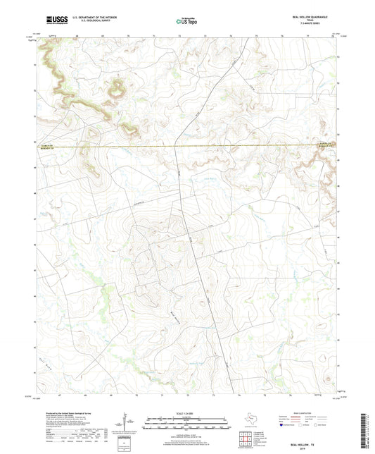 Beal Hollow Texas US Topo Map Image