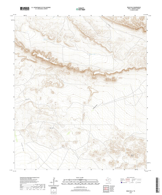 Bean Hills Texas US Topo Map Image