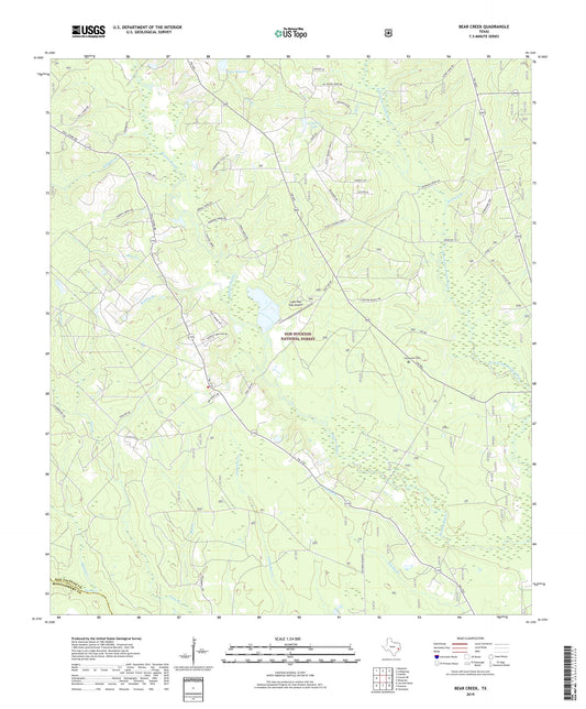 Bear Creek Texas US Topo Map Image