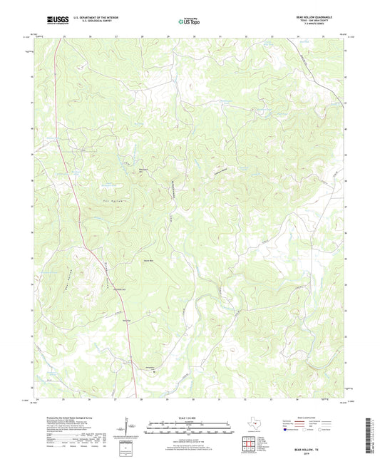 Bear Hollow Texas US Topo Map Image