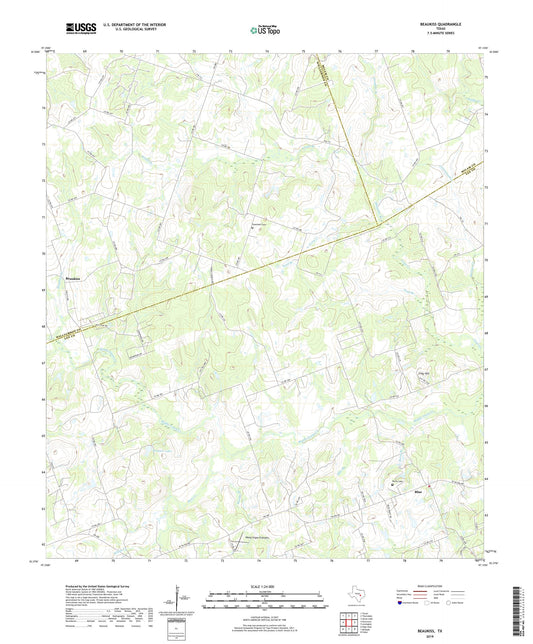 Beaukiss Texas US Topo Map Image