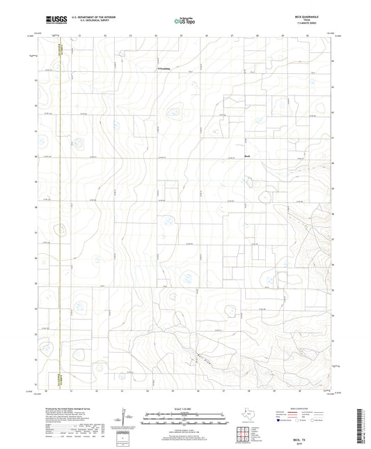 Beck Texas US Topo Map Image