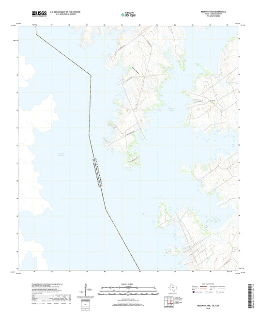 Beckwith Arm Texas US Topo Map Image