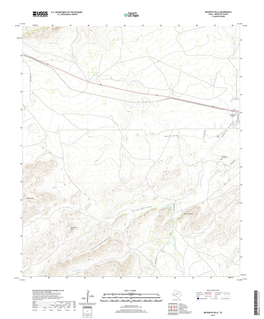Beckwith Hills Texas US Topo Map Image