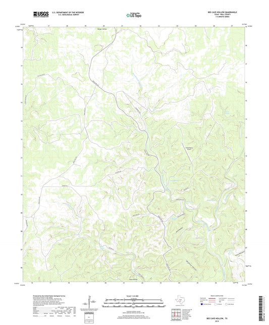 Bee Cave Hollow Texas US Topo Map Image