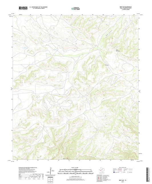 Beef Gap Texas US Topo Map Image