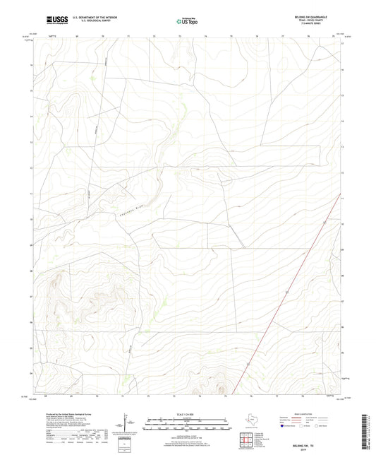 Belding SW Texas US Topo Map Image