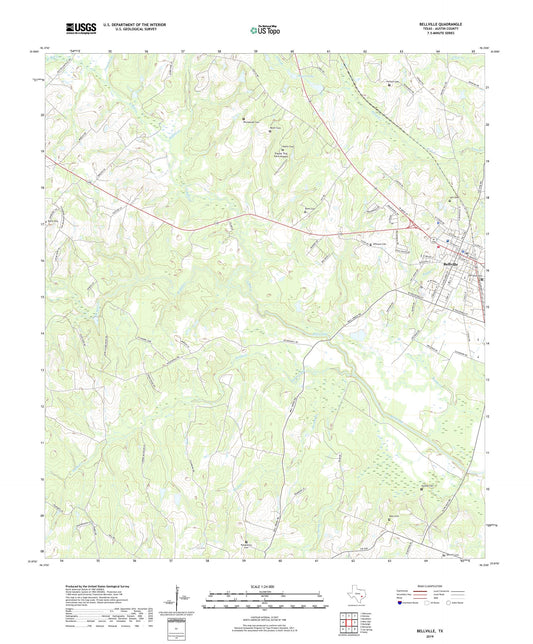 Bellville Texas US Topo Map Image