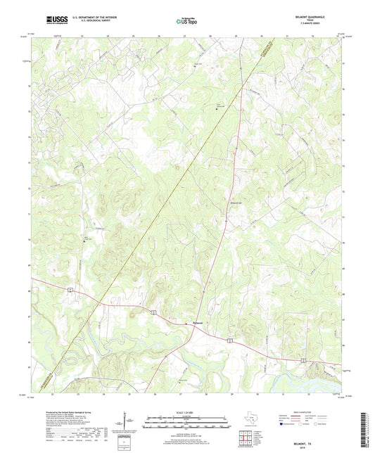 Belmont Texas US Topo Map Image