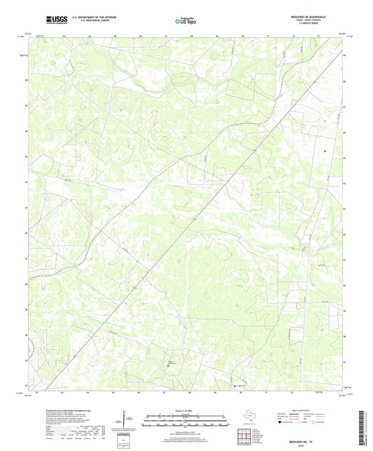 Benavides NE Texas US Topo Map Image