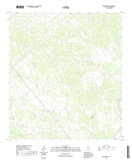 Benavides NW Texas US Topo Map Image