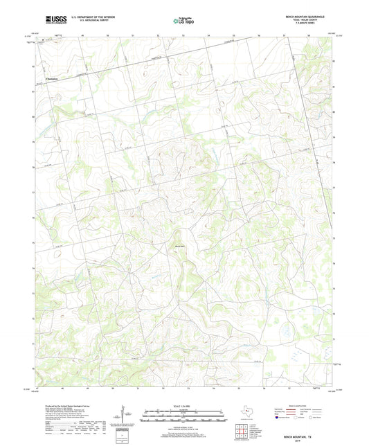 Bench Mountain Texas US Topo Map Image