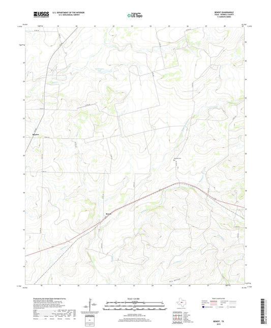 Benoit Texas US Topo Map Image