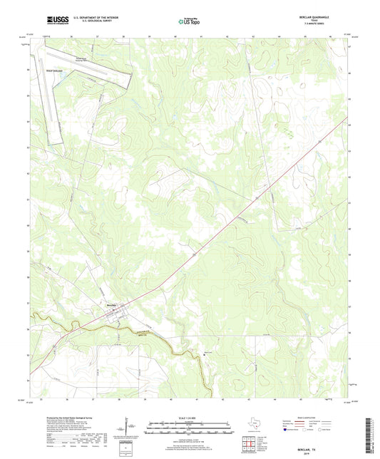 Berclair Texas US Topo Map Image