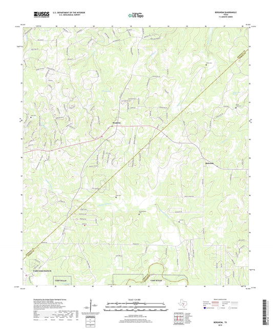 Bergheim Texas US Topo Map Image