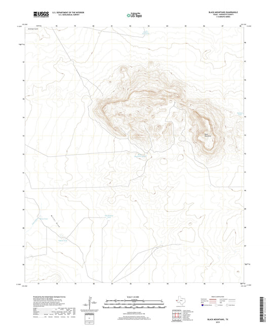 Black Mountains Texas US Topo Map Image