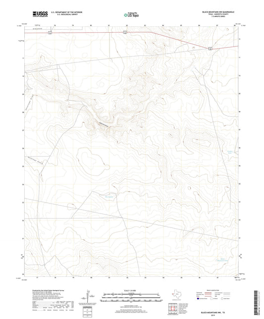 Black Mountains NW Texas US Topo Map Image