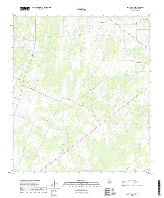 Blackwell Lake Texas US Topo Map Image