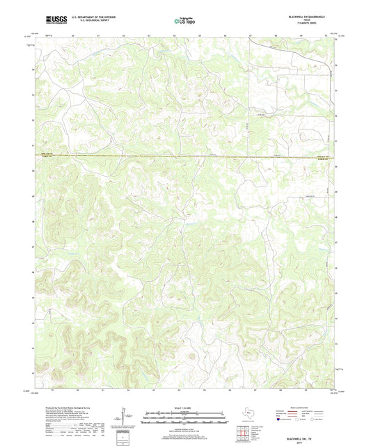 Blackwell SW Texas US Topo Map Image