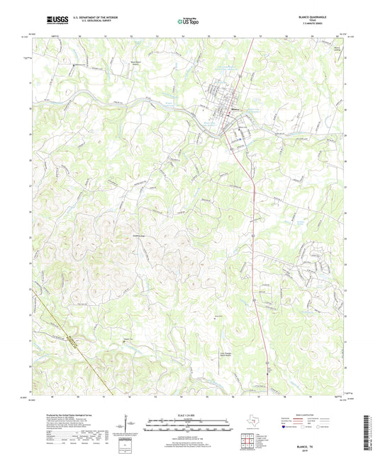 Blanco Texas US Topo Map Image