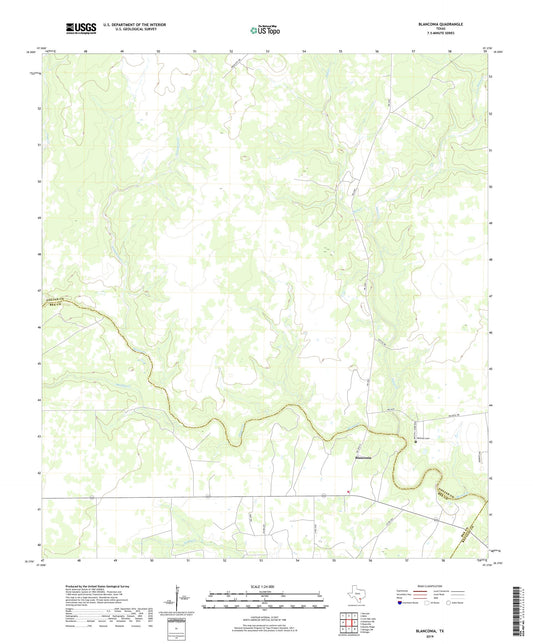 Blanconia Texas US Topo Map Image