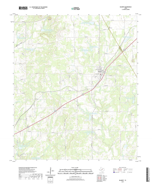 Blanket Texas US Topo Map Image