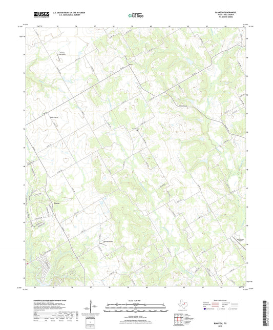 Blanton Texas US Topo Map Image