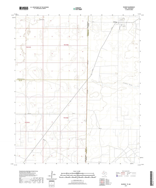 Bledsoe Texas US Topo Map Image