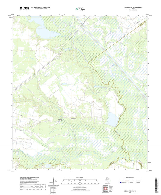 Bloomington SW Texas US Topo Map Image