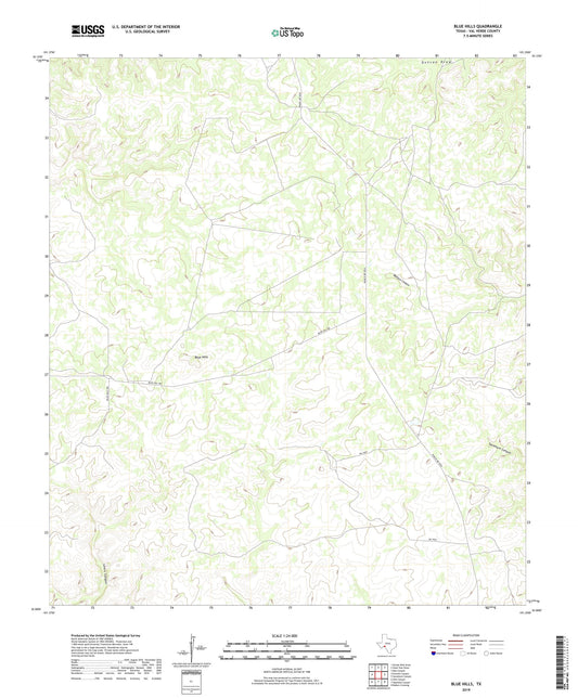 Blue Hills Texas US Topo Map Image