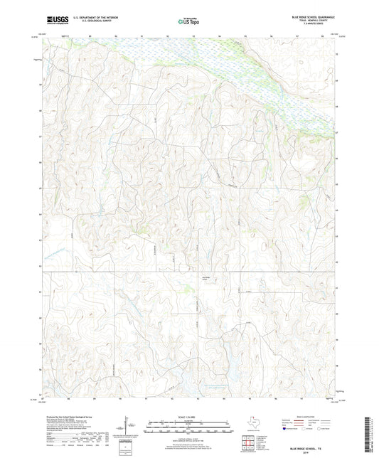 Blue Ridge School Texas US Topo Map Image