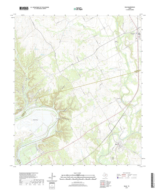 Blum Texas US Topo Map Image
