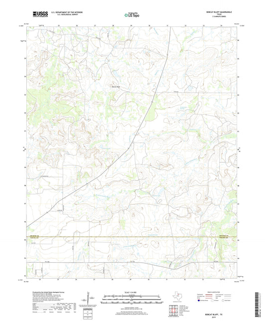 Bobcat Bluff Texas US Topo Map Image