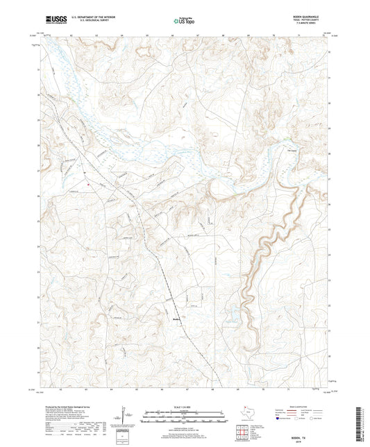 Boden Texas US Topo Map Image