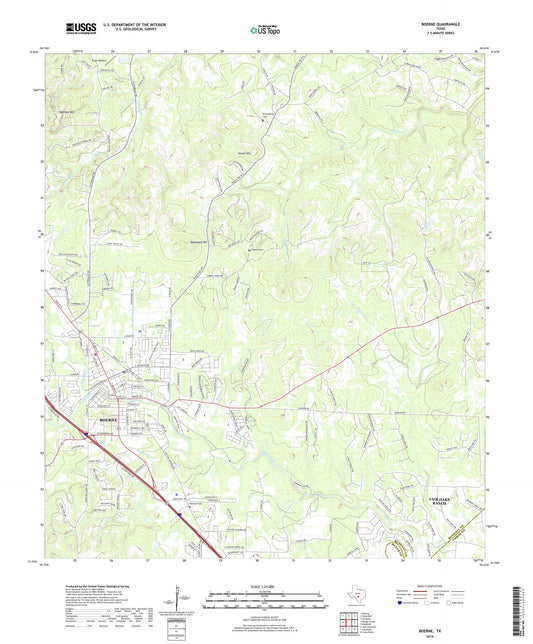 Boerne Texas US Topo Map Image