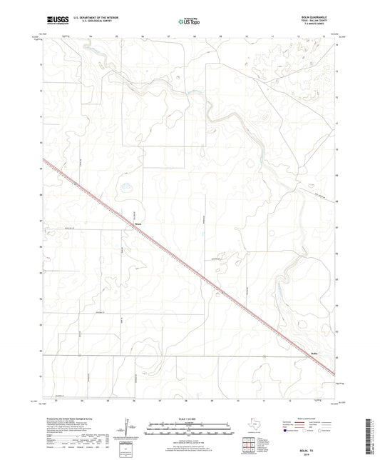 Bolin Texas US Topo Map Image