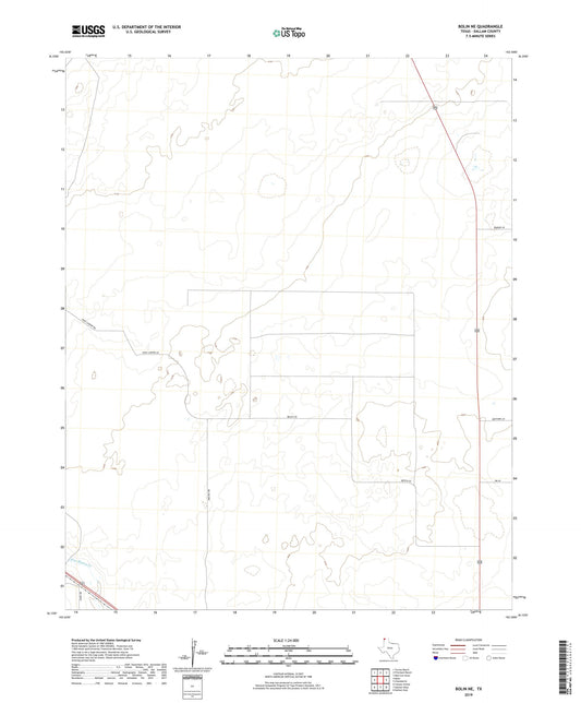 Bolin NE Texas US Topo Map Image