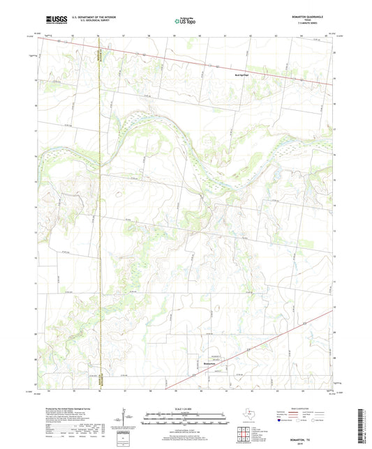 Bomarton Texas US Topo Map Image