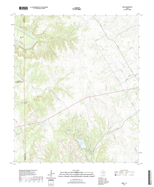 Bono Texas US Topo Map Image