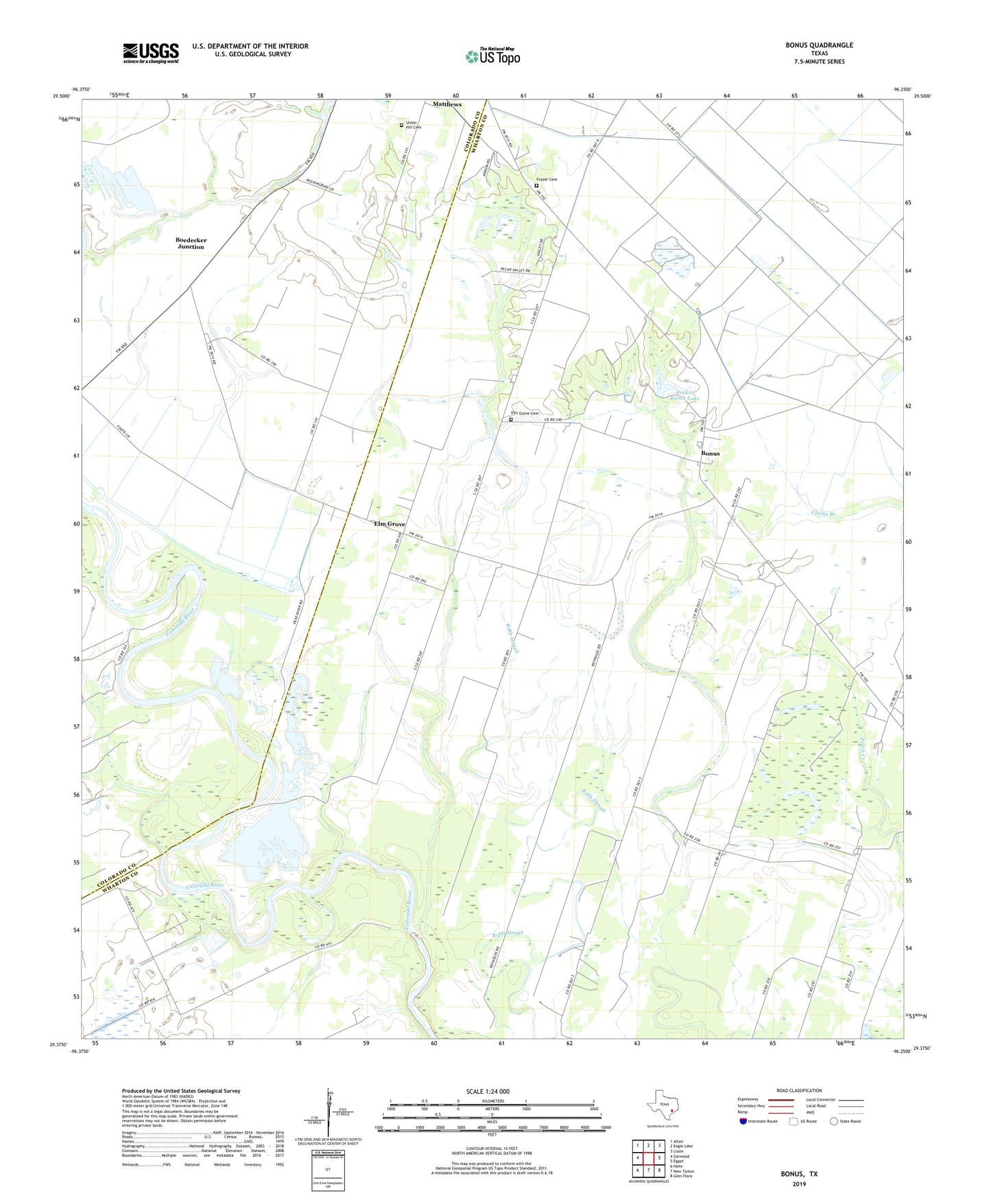 Bonus Texas US Topo Map Image